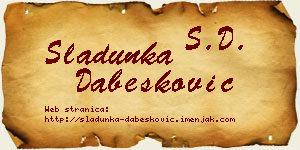 Sladunka Dabesković vizit kartica